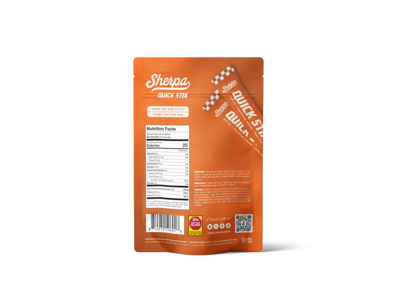 Sherpa Tangerine Quick Stix